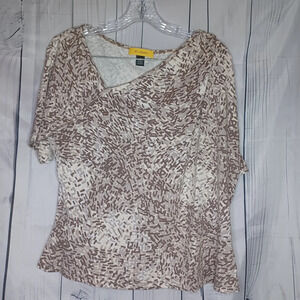 St.John Asymmetrical Short Sleeve Shirt